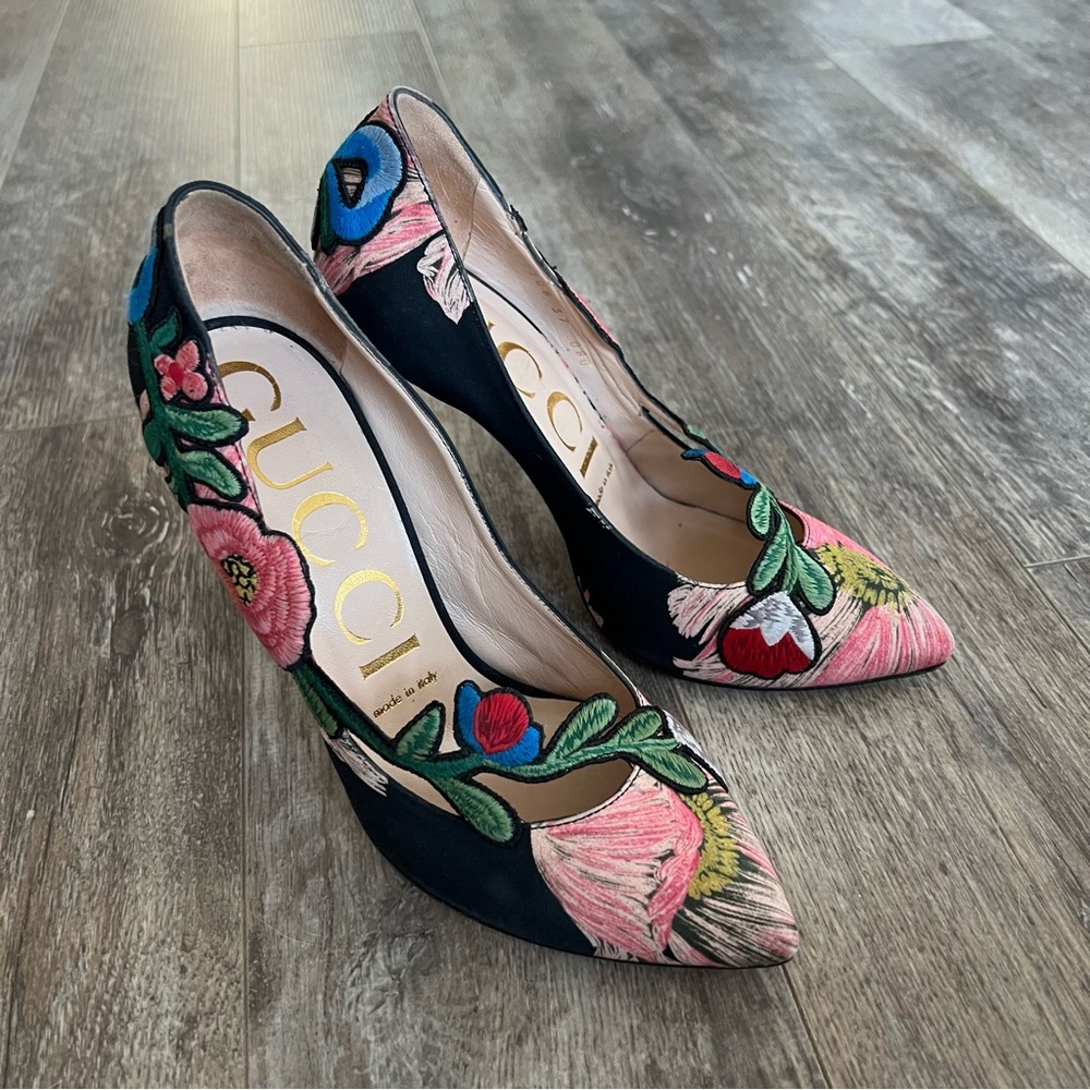 Rare! Gucci Canvas Flora Print Ophelia - Picture 8 of 12